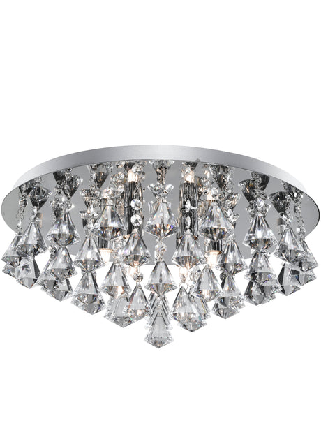 Hanna 6Lt Flush  - Chrome Metal & Clear Crystal