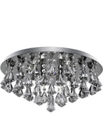 Searchlight Electric Hanna 6Lt Flush  - Chrome Metal & Clear Crystal 3306-6CC