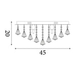 Searchlight Electric Hanna 6Lt Flush  - Chrome Metal & Clear Crystal 3306-6CC