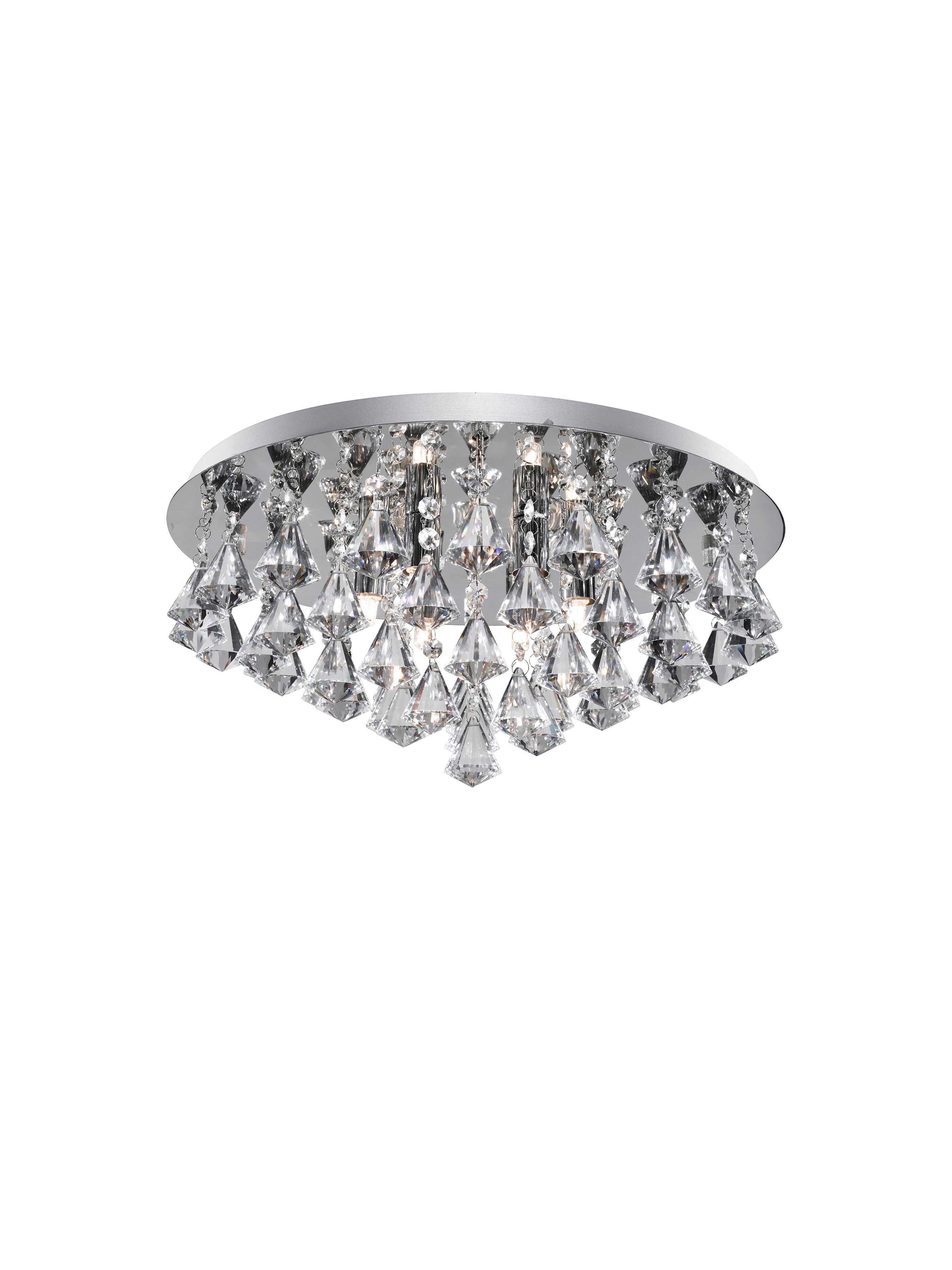 Hanna 8Lt Flush  - Chrome Metal & Clear Crystal
