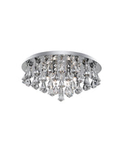 Hanna 8Lt Flush  - Chrome Metal & Clear Crystal