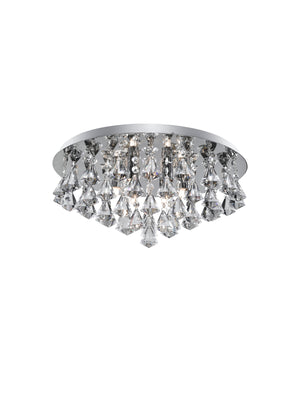 Hanna 8Lt Flush  - Chrome Metal & Clear Crystal