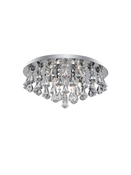 Hanna 8Lt Flush  - Chrome Metal & Clear Crystal
