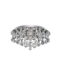 Hanna 8Lt Flush  - Chrome Metal & Clear Crystal