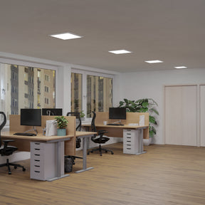 Eglo EU Salobrena-RGBW White Aluminium LED Ceiling Light, 45cm