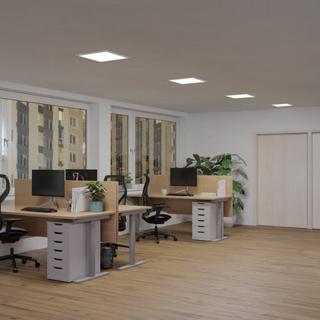 Eglo EU Salobrena-RGBW White Aluminium LED Ceiling Light, 45cm