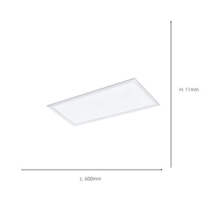 Eglo EU Salobrena-RGBW White Aluminium LED Ceiling Light, 60cm