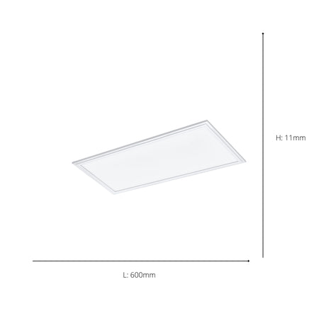 Eglo EU Salobrena-RGBW White Aluminium LED Ceiling Light, 60cm