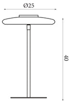 Searchlight Electric Record LED Table Lamp, Gold Metal with White Glass 33120PB