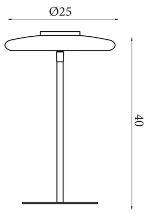 Searchlight Electric Record LED Table Lamp, Gold Metal with White Glass 33120PB