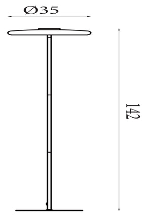 Searchlight Electric Record 1Lt Floor Lamp, Gold Metal with White Glass 33121PB