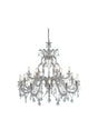 Marie Therese 18Lt Chandelier - Chrome Metal & Clear Crystal