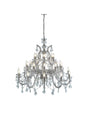 Marie Therese 30Lt Chandelier - Chrome Metal & Clear Crystal