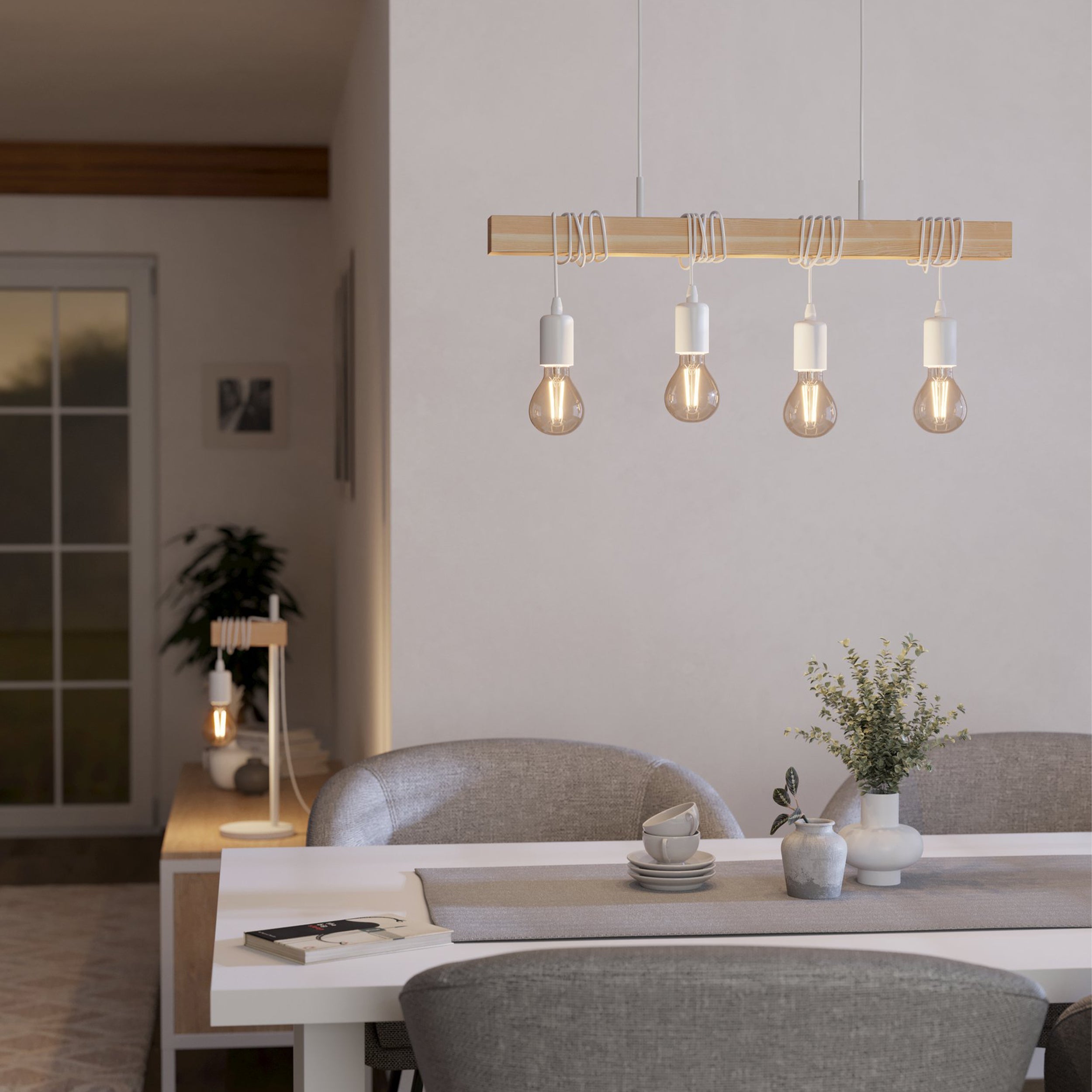 Eglo EU Carlton Gold-Coloured Steel Industrial 3-Light Pendant