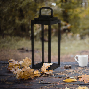 Searchlight Electric Portobello Outdoor Table Lamp - Black Metal 33502-350