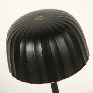 Searchlight Electric Ezra Outdoor Rechargeable Table Lamp, Black 33610BK