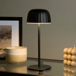 Searchlight Electric Ezra Outdoor Rechargeable Table Lamp, Black 33610BK