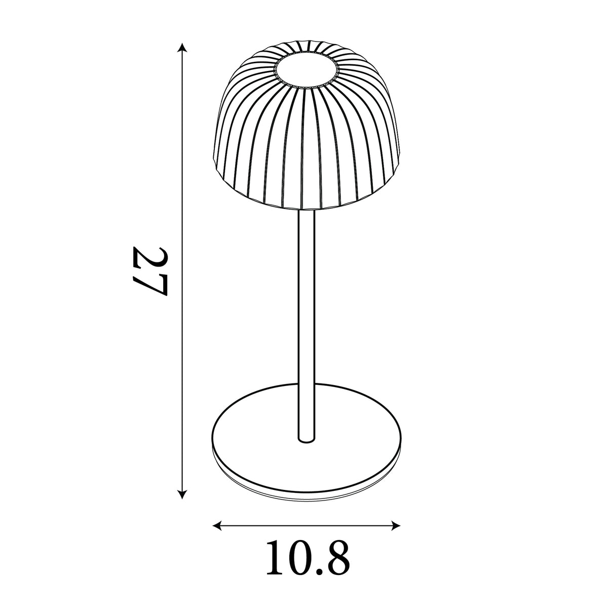 Searchlight Electric Ezra Outdoor Rechargeable Table Lamp, Grey 33610GY