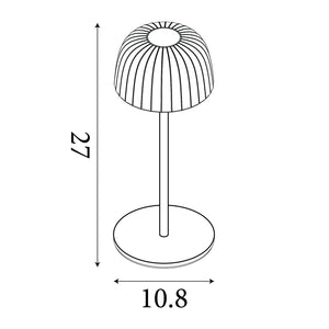 Searchlight Electric Ezra Outdoor Rechargeable Table Lamp, Grey 33610GY