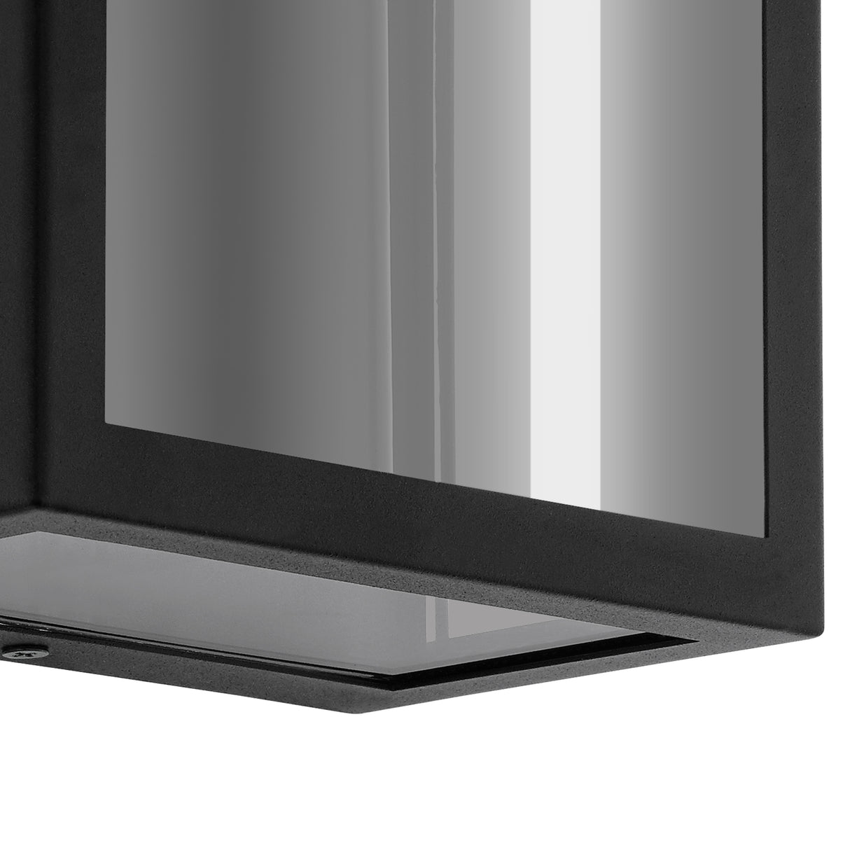 Eglo EU Alamonte Smoke Black Steel Industrial SIngle Outdoor Wall Light