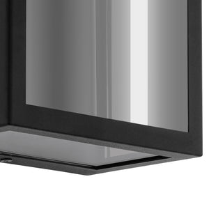 Eglo EU Alamonte Smoke Black Steel Industrial SIngle Outdoor Wall Light