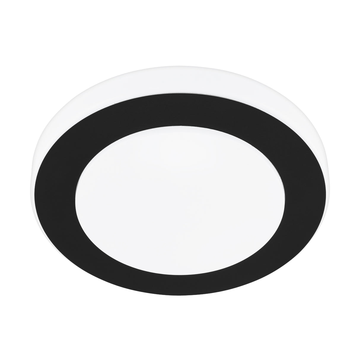 Eglo EU LED CARPI Bathroom Wall or Ceiling Light – Black & White Finish, Warm White, 960?lm, IP44