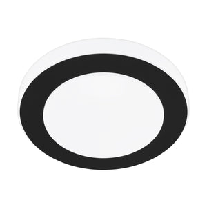 Eglo EU LED CARPI Bathroom Wall or Ceiling Light – Black & White Finish, Warm White, 960?lm, IP44