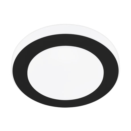Eglo EU LED CARPI Bathroom Wall or Ceiling Light – Black & White Finish, Warm White, 960?lm, IP44