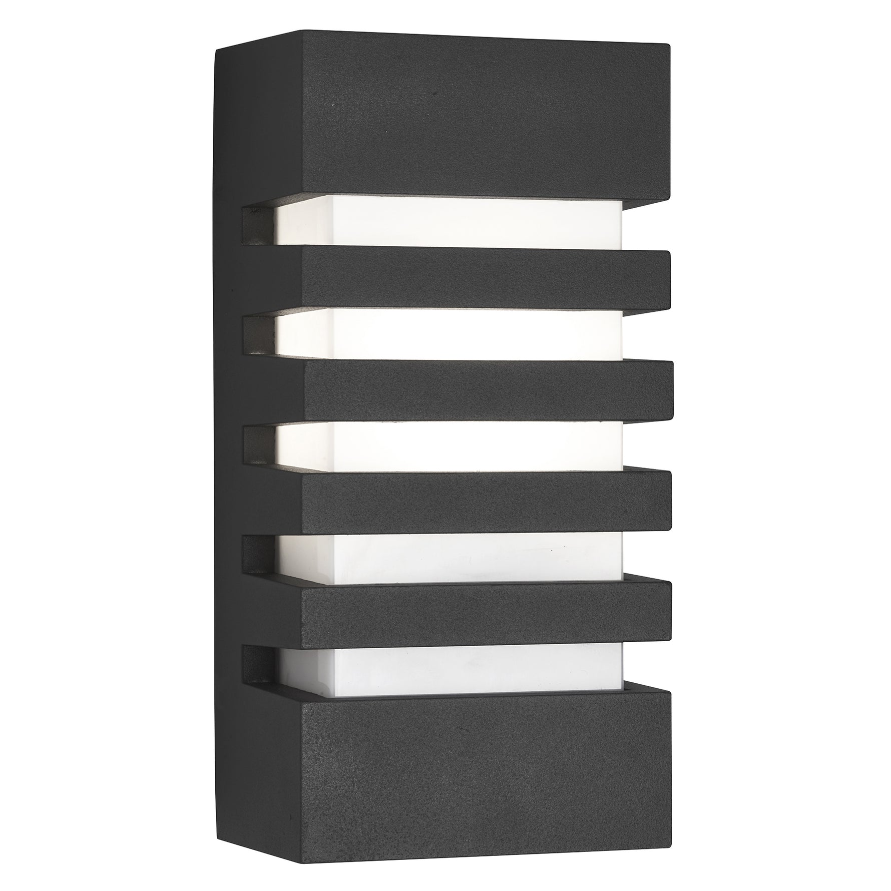Exeter  Outdoor Wall Light - Dark Grey Metal & Polycarbonate