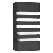 Exeter  Outdoor Wall Light - Dark Grey Metal & Polycarbonate