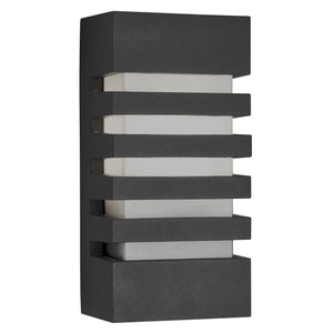 Searchlight Electric Exeter  Outdoor Wall Light - Dark Grey Metal & Polycarbonate 3393GY