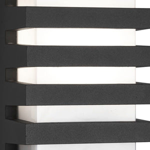 Searchlight Electric Exeter  Outdoor Wall Light - Dark Grey Metal & Polycarbonate 3393GY