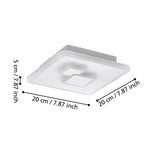 Eglo EU CADEGAL LED Ceiling Light – White Steel, Neutral White, Square Indoor Ceiling Lighting product image - Endon Lighting from First Light Direct with great prices and fast UK delivery