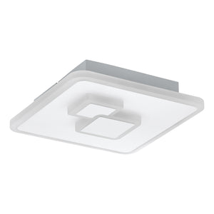 Eglo EU CADEGAL LED Ceiling Light – White Steel, Neutral White, Square Indoor Ceiling Lighting