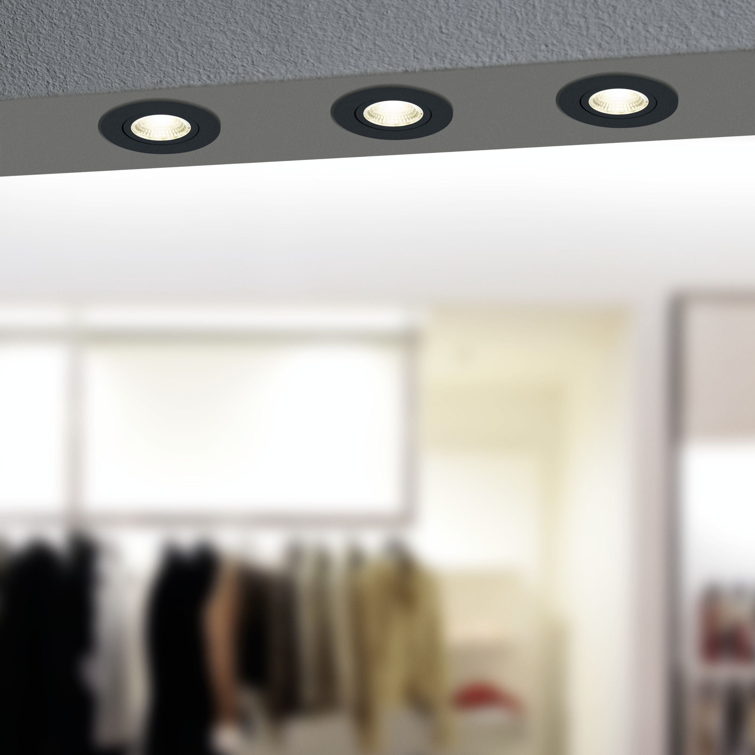 Eglo EU Buzz-LED Satin Nickel Steel Single Spotlight product image - Endon Lighting from First Light Direct with great prices and fast UK delivery