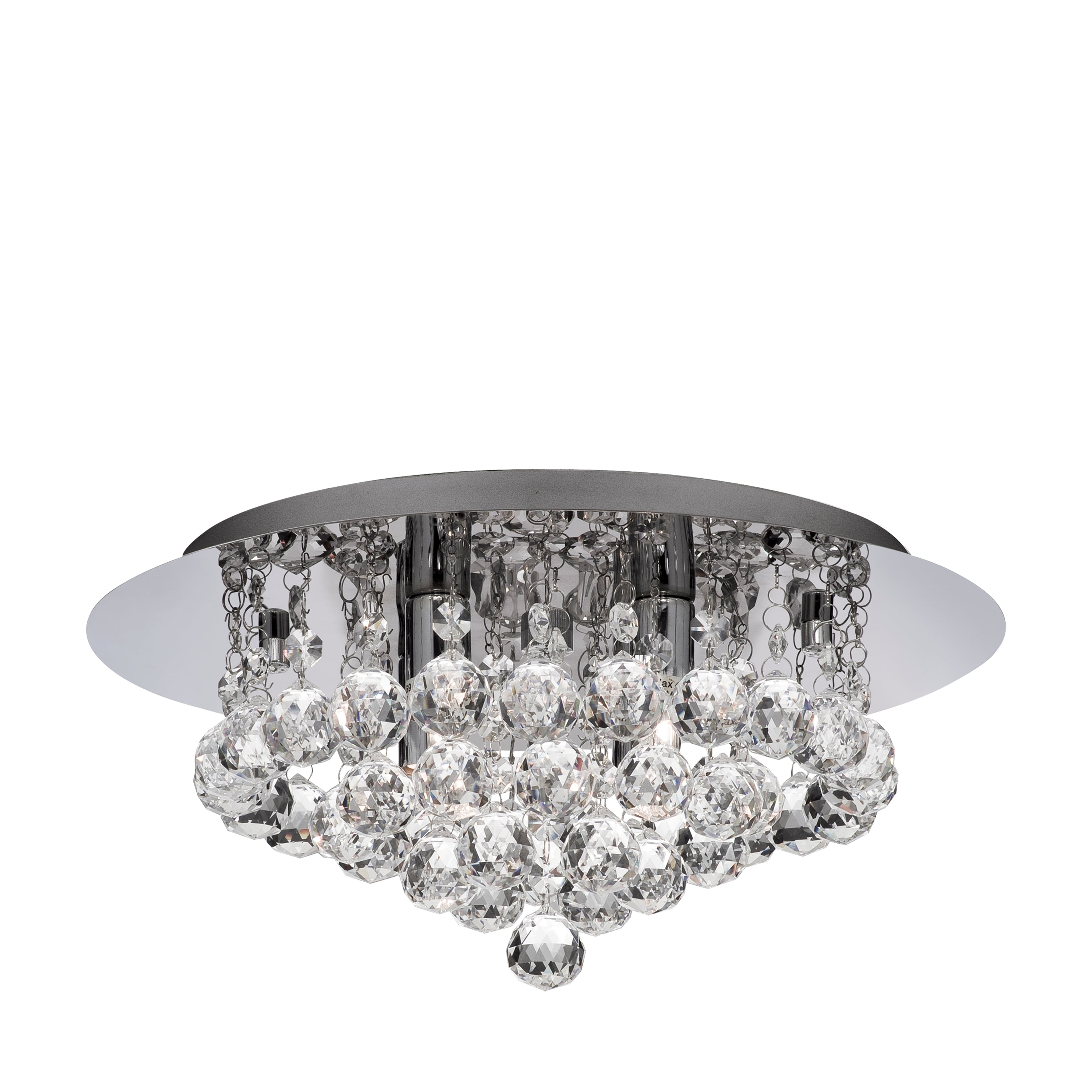 Hanna 4Lt Flush  - Chrome Metal & Clear Crystal