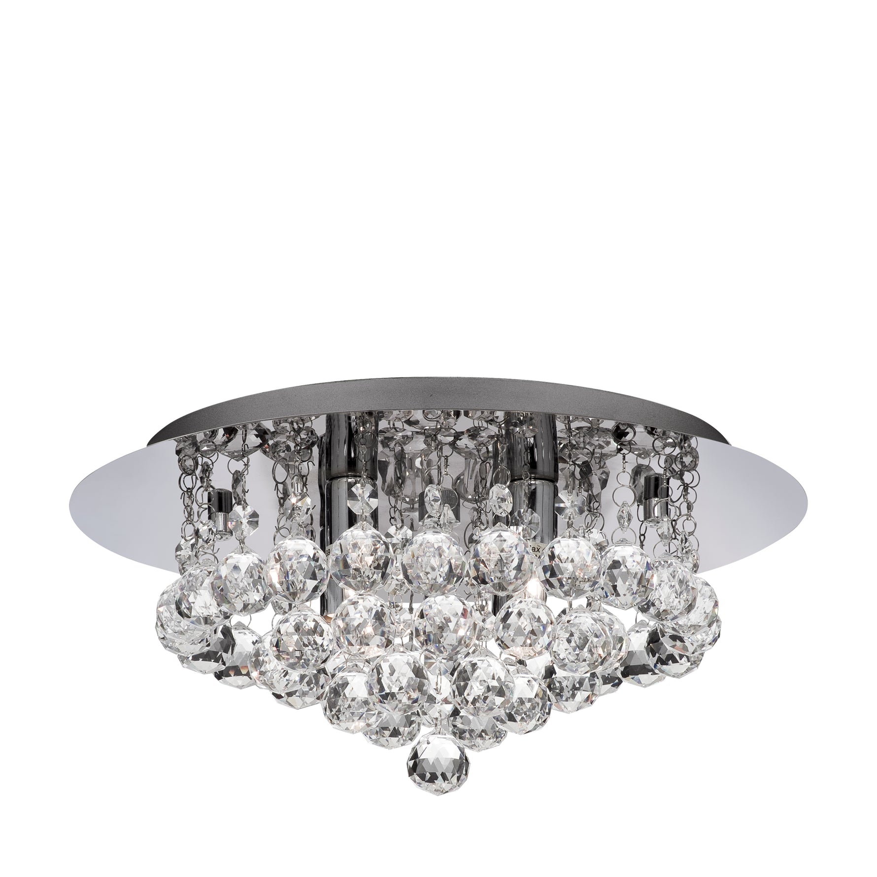 Hanna 4Lt Flush  - Chrome Metal & Clear Crystal