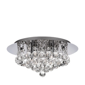 Hanna 4Lt Flush  - Chrome Metal & Clear Crystal