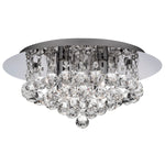 Searchlight Electric Hanna 4Lt Flush  - Chrome Metal & Clear Crystal 3404-4CC