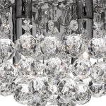 Searchlight Electric Hanna 4Lt Flush  - Chrome Metal & Clear Crystal 3404-4CC
