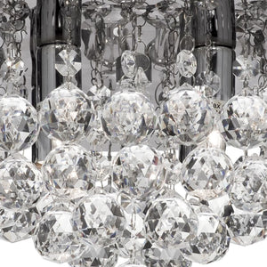 Searchlight Electric Hanna 4Lt Flush  - Chrome Metal & Clear Crystal 3404-4CC