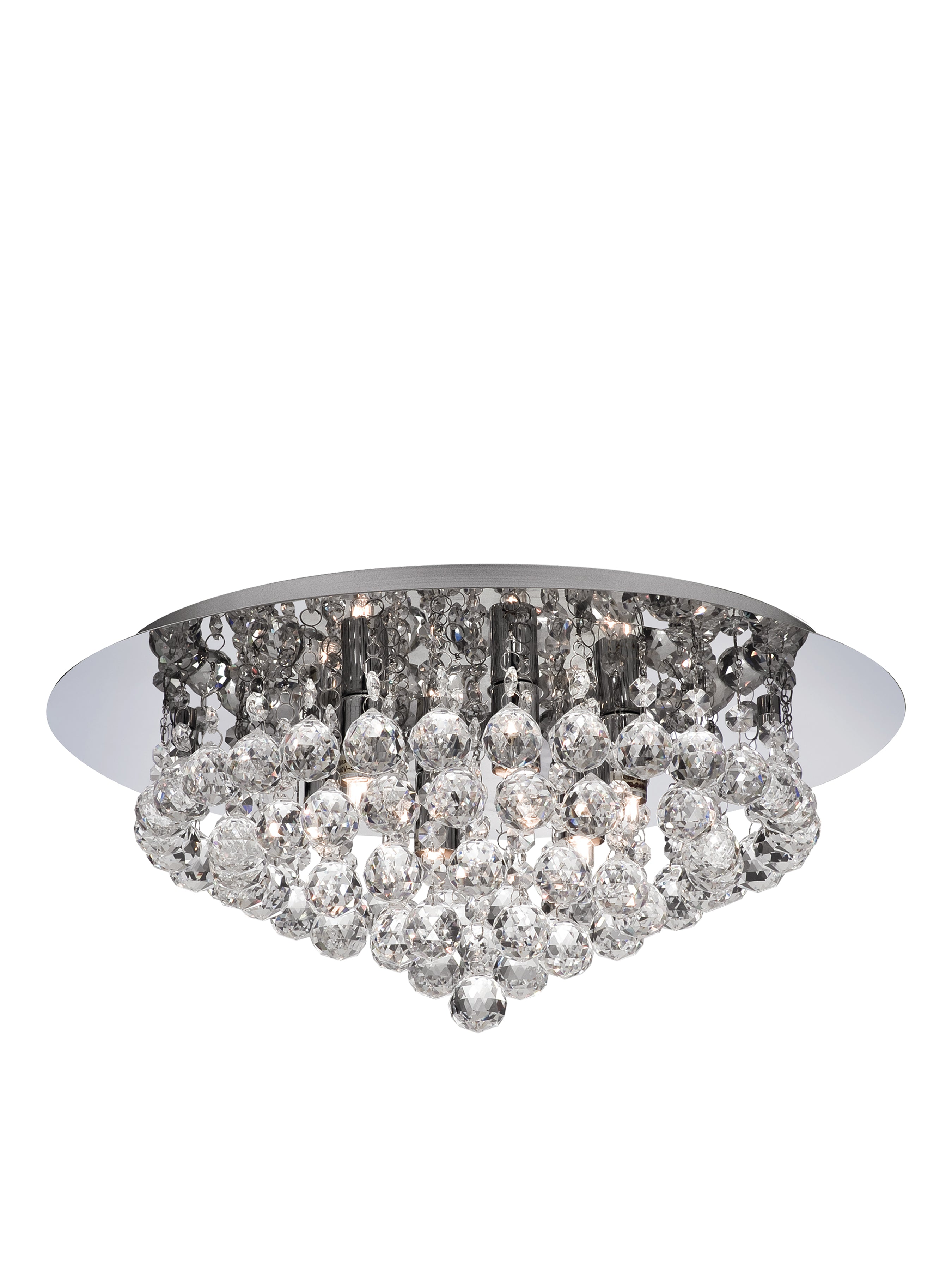 Hanna 6Lt Flush  - Chrome Metal & Clear Crystal