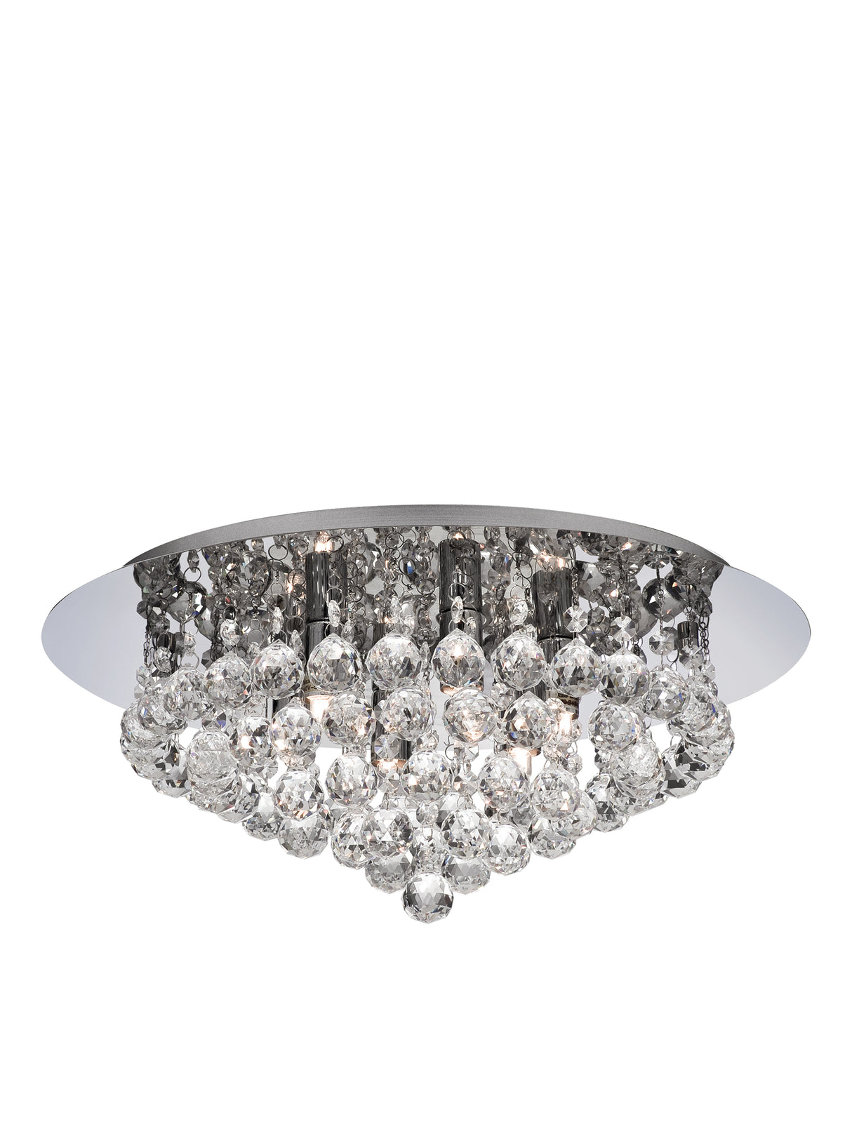 Hanna 6Lt Flush  - Chrome Metal & Clear Crystal
