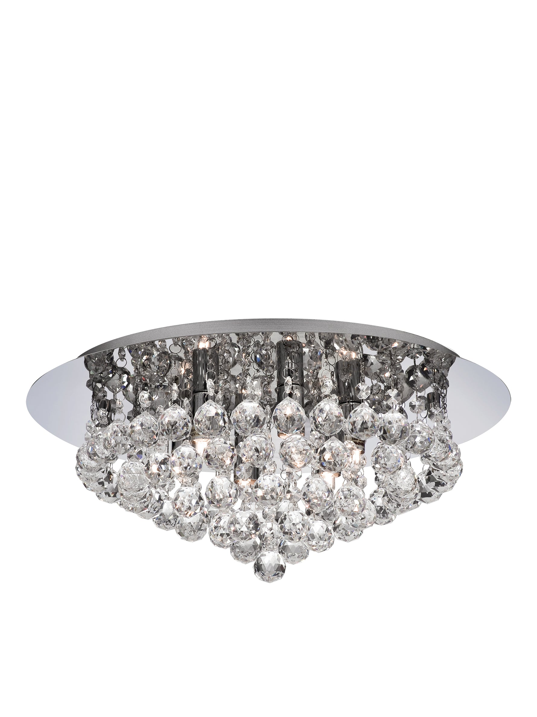 Hanna 6Lt Flush  - Chrome Metal & Clear Crystal