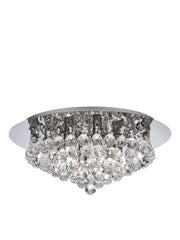 Hanna 6Lt Flush  - Chrome Metal & Clear Crystal
