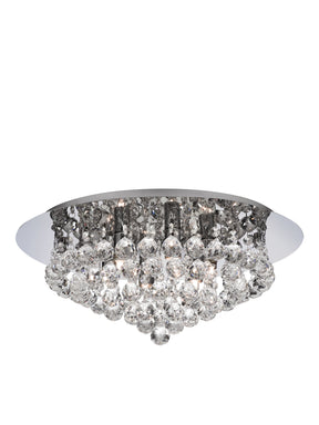 Hanna 6Lt Flush  - Chrome Metal & Clear Crystal