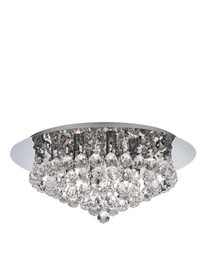 Hanna 6Lt Flush  - Chrome Metal & Clear Crystal