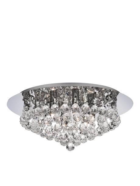 Hanna 6Lt Flush  - Chrome Metal & Clear Crystal