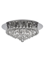 Searchlight Electric Hanna 6Lt Flush  - Chrome Metal & Clear Crystal 3406-6CC