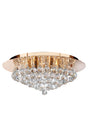 Hanna 6Lt Flush  - Gold Metal & Clear Crystal